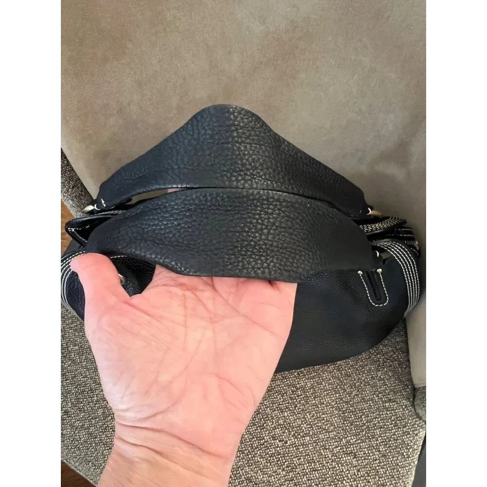 Celine Bittersweet Hobo Black Leather with Contrast Stitching